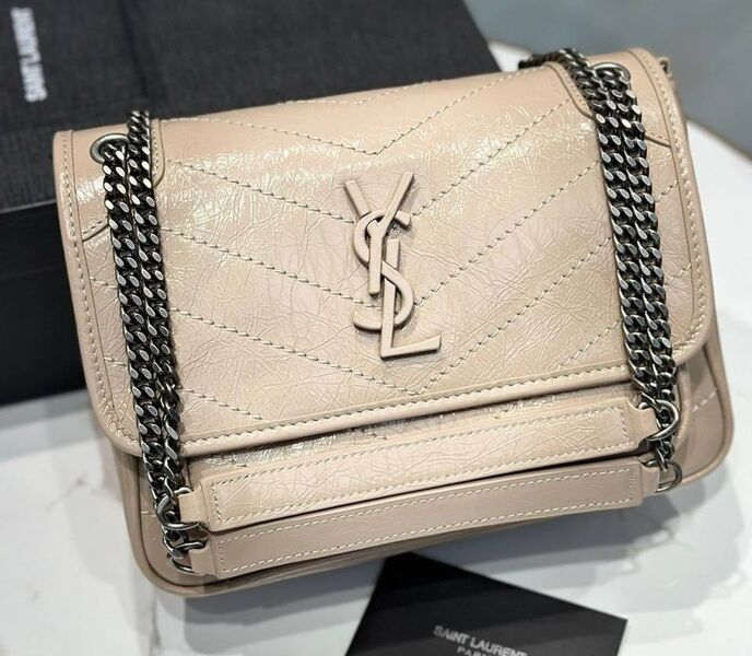 Сумка Saint Laurent Niki Small женский кожа бежевый 160381