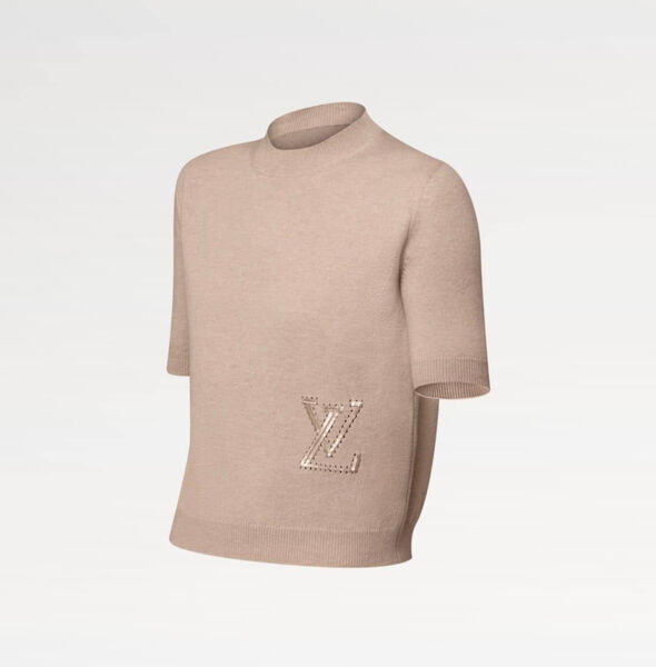 Кофта Louis Vuitton женский вязаная ткань бежевый 200219-3