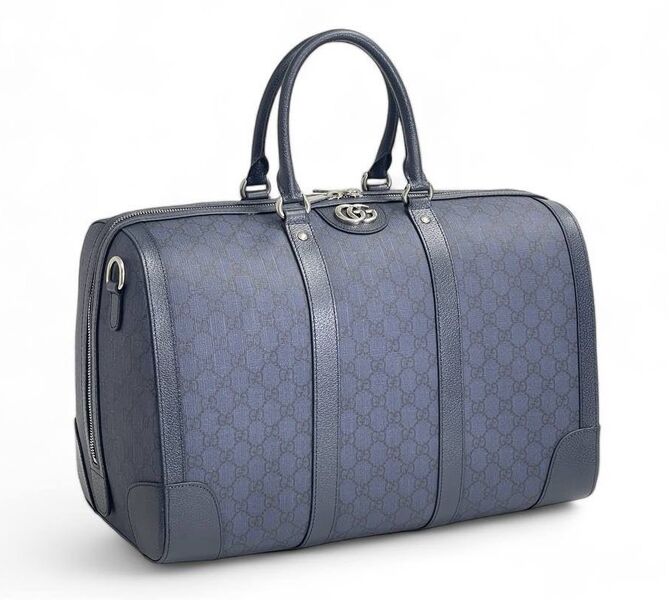 Дорожная сумка Gucci мужской кожа swift темно-синий 147300
