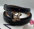 Женский ремень Loewe женский кожа черный 139010-1