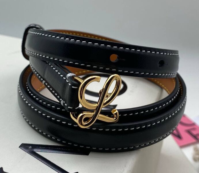 Женский ремень Loewe женский кожа черный 139010