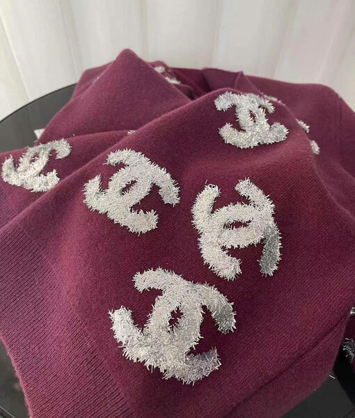 Кардиган Chanel женский вязаная ткань бордовый 123234-2