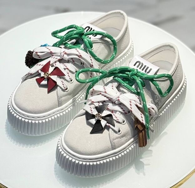 Кеды Miu Miu женский замша белый 199808