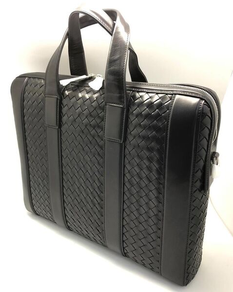 Портфель Bottega Veneta мужской кожа черный 61992