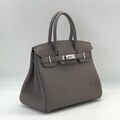 Сумка Hermès Birkin 30 ручная работа женский кожа графитовый 75342-2