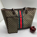 Сумка Gucci женский текстиль бежевый 114200-1
