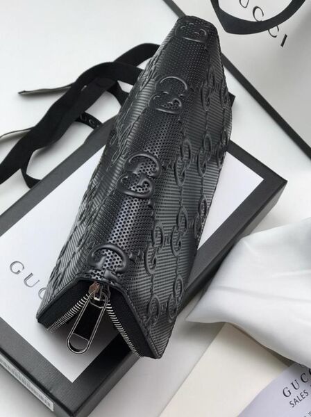 Клатч мужской Gucci мужской кожа черный 26212-3