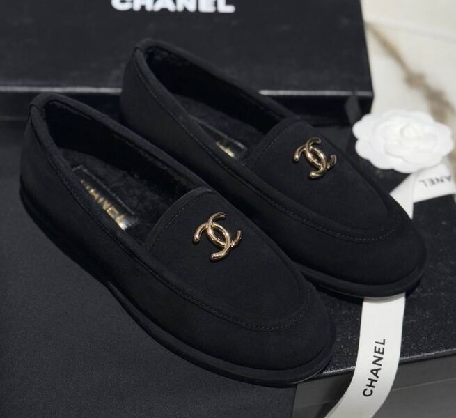 Лоферы Chanel женский замша черный 169898