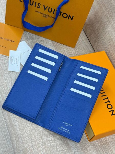 Мужской портмоне Louis Vuitton мужской кожа синий 200952-2
