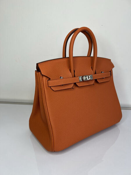 Сумка Hermès Birkin 25 женский кожа оранжевый 139362-2
