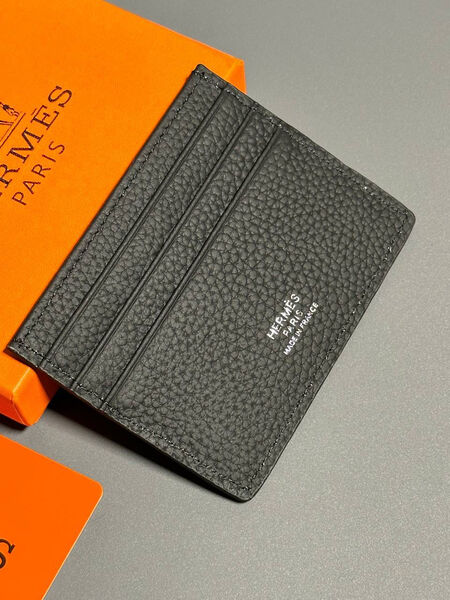 Картхолдер Hermès мужской кожа черный 154033-2