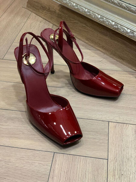 Туфли Saint Laurent женский кожа бордовый 171652