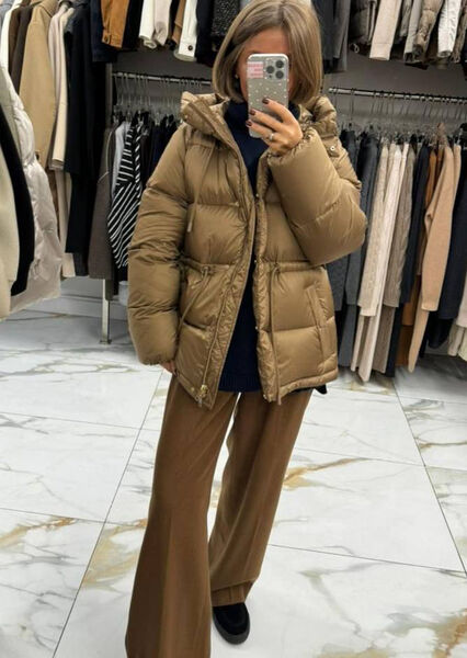 Пуховик Max Mara женский бежевый 167474-2