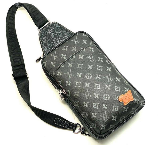 Мужская сумка слинг Louis Vuitton мужской кожа черный 95748