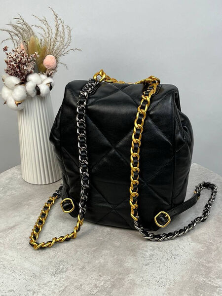 Рюкзак Chanel женский кожа черный 149779-3