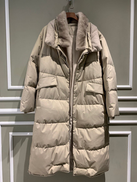 Пуховик Loro Piana женский бежевый 62813-2