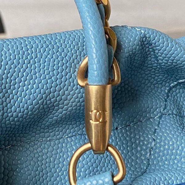 Сумка Chanel 22 женский кожа бирюзовый 126352-7
