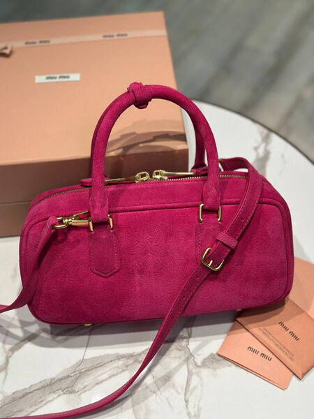 Сумка Miu Miu женский замша бордовый 192646-2