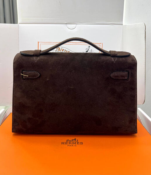 Сумка Hermèskelly Pochette женский замша 155739-6