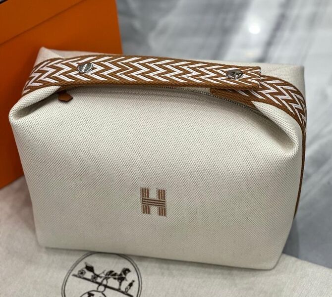 Косметичка Hermès женский текстиль графитовый 138872