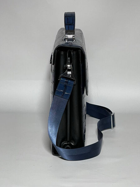 Мужской портфель Brioni мужской кожа синий 147902-6