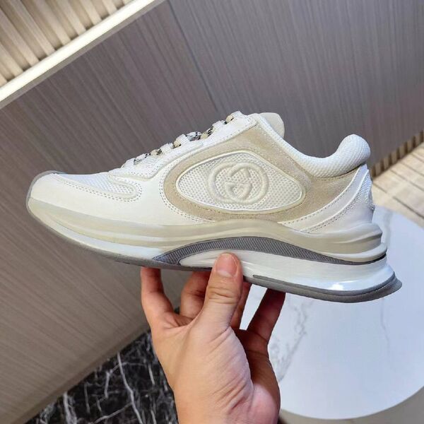 Кроссовки Gucci Run женский кожа белый 138968-11
