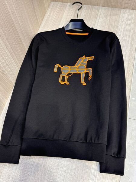 Мужской свитшот Hermès мужской черный 161228-4