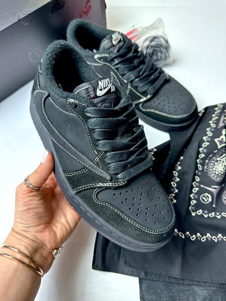 Кеды Nike женский нубук черный 120864-2