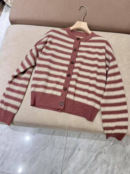 Кардиган Brunello Cucinelli женский вязаная ткань бордовый 199172-3