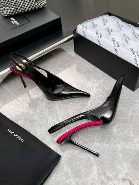 Женские туфли Saint Laurent женский кожа черный h8142317-1-6