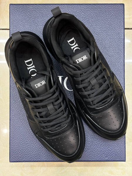 Мужские кроссовки Christian Dior мужской кожа черный 167265-2