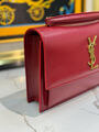 Сумка Saint Laurent Sunset Medium женский кожа бордовый 141999-5