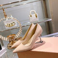 Туфли Miu Miu женский кожа бежевый 106927-5