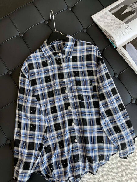 Рубашка Chrome Hearts женский синий 150863
