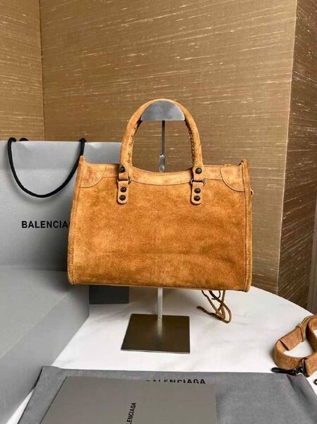 Сумка Balenciaga женский замша коричневый c1681024-1-10