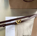 Ремень Bottega Veneta женский кожа бордовый 187008-5