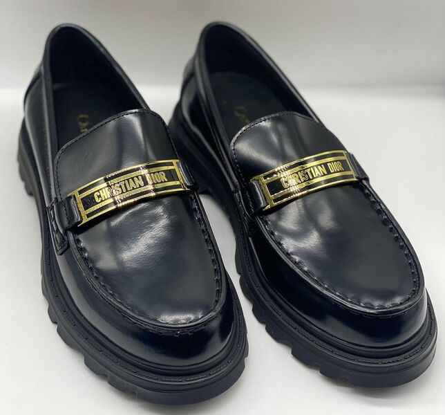 Лоферы Christian Dior женский кожа черный 39952