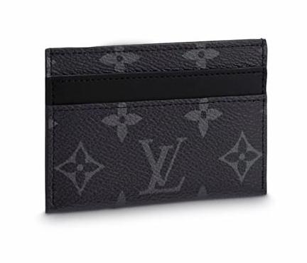 Держатель для карт Louis Vuitton Double женский канва черный 16485-4