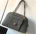 Сумка Chanel женский текстиль графитовый 169076-1