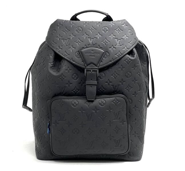 Мужской рюкзак Louis Vuitton мужской кожа черный 135410