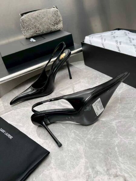 Женские туфли Saint Laurent женский кожа черный f3843227-1-6