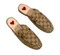 Сабо Gucci женский текстиль бежевый 65557-1