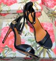 Босоножки Dolce & Gabbana женский кожа,канва черный 191550