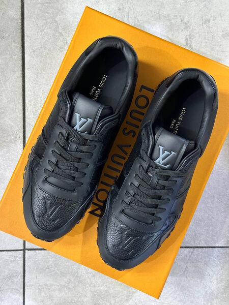 Мужские кроссовки Louis Vuitton мужской кожа черный 172632-2