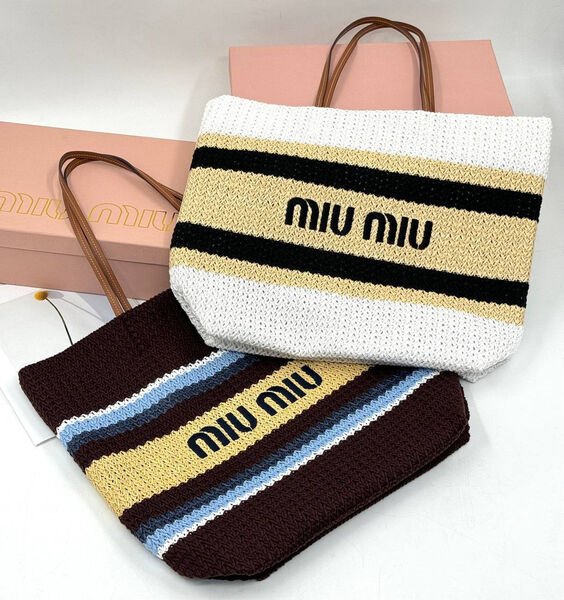 Сумка Miu Miu женский вязаная ткань белый 189038-3