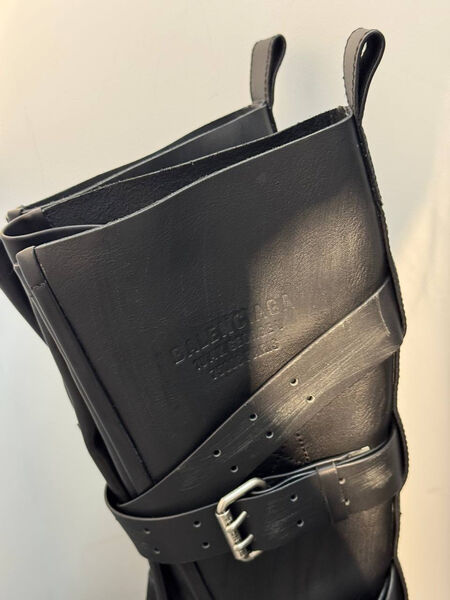 Сапоги Balenciaga женский кожа черный 199446-4
