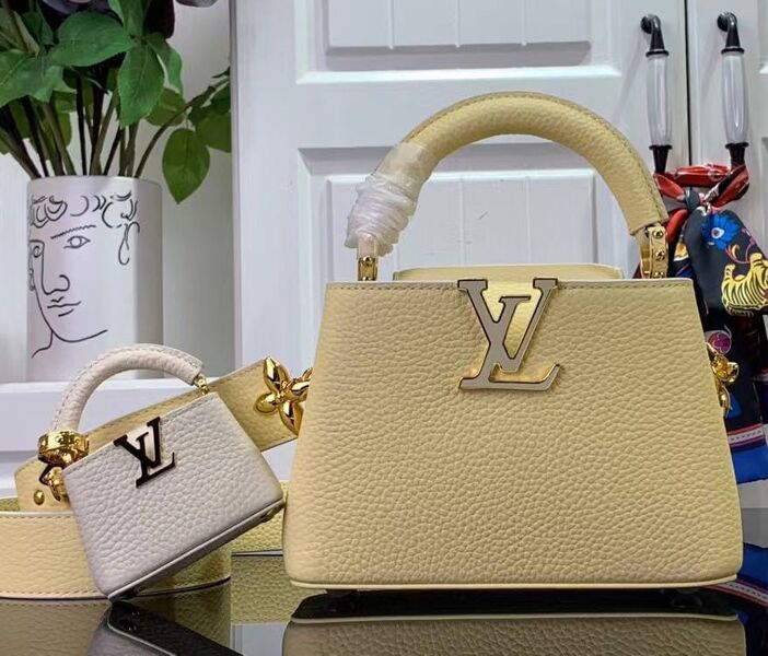 Сумка Louis Vuitton женский кожа бежевый 156975
