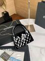 Сумка Chanel женский кожа swift черный,серебристый q1125356-1