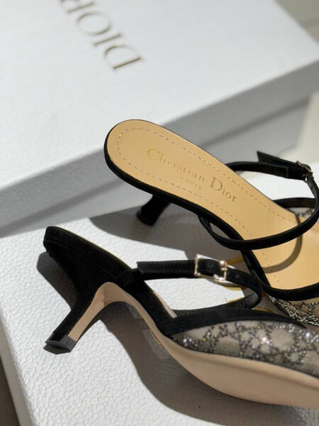 Туфли Christian Dior женский сетка черный 173871-4