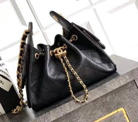 Сумка Chanel женский кожа черный 189428